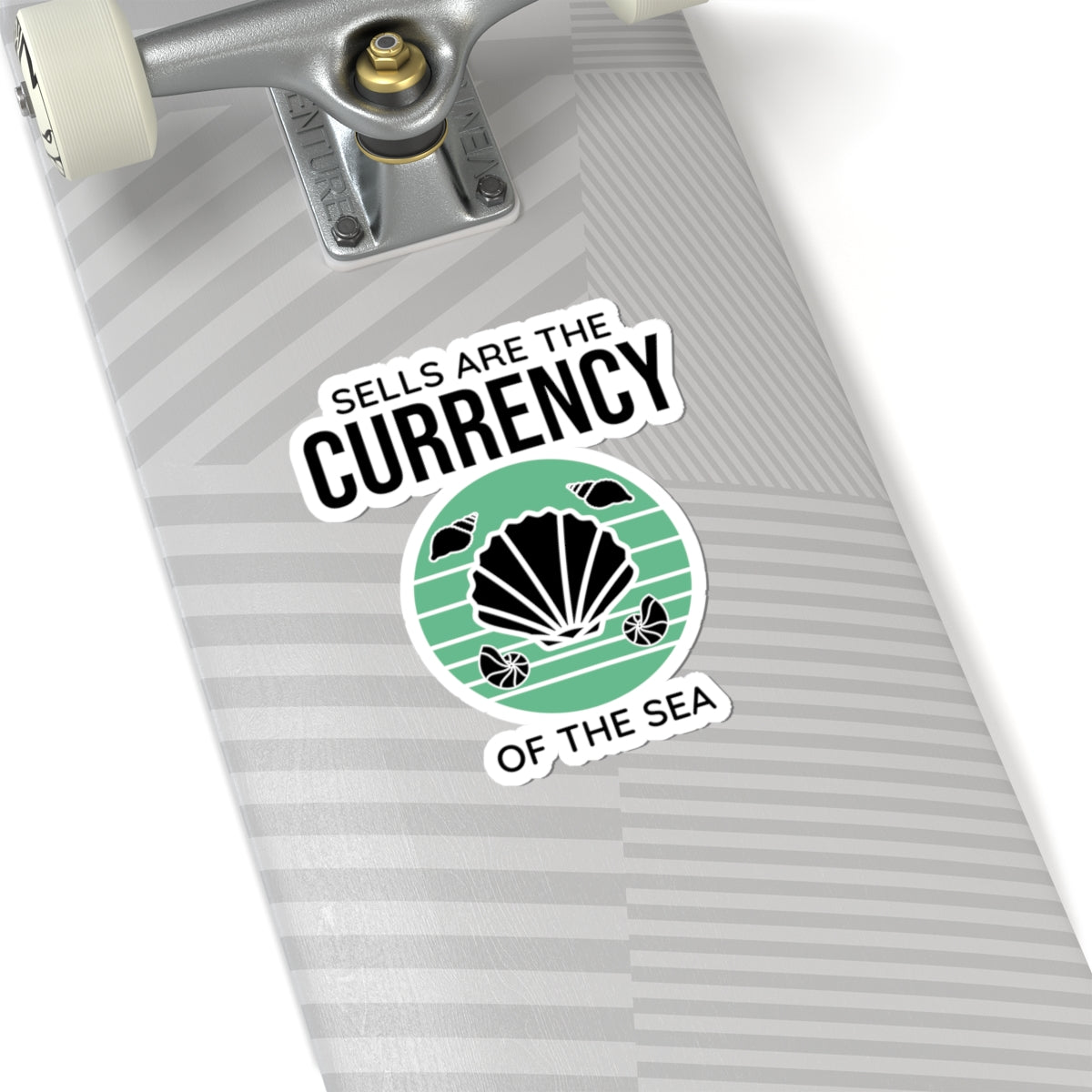 Seashell Currency Sticker - Beachcomber Humor Vinyl Decal for Shell Collectors & Ocean Lovers
