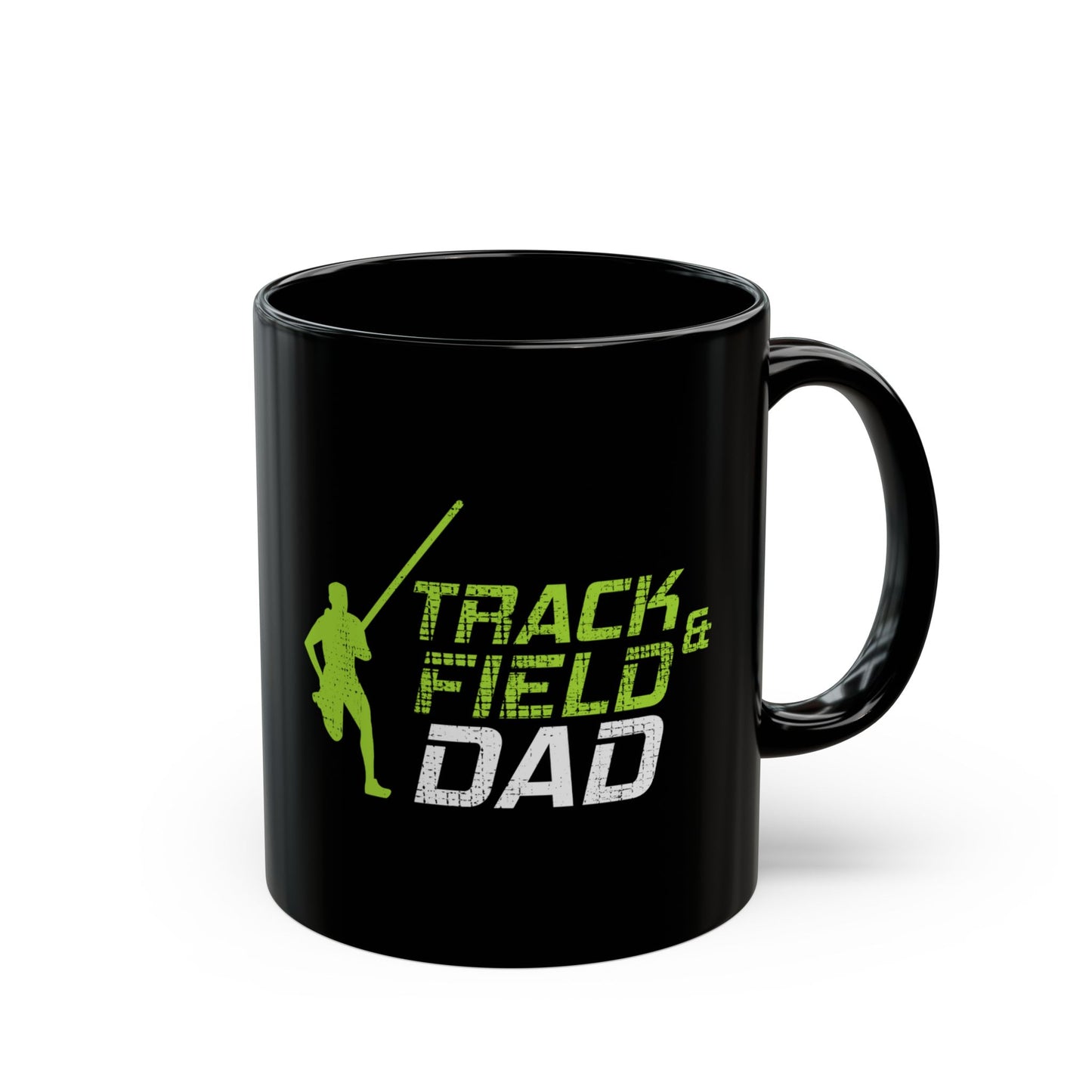 Pole Vault Mug Black - Track and Field Dad Gift for Vaulter, Coach, Sports Parent 11 oz