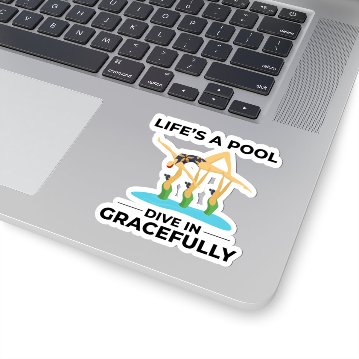 Motivational Synchronized Swimming Sticker - Graceful Dive Vinyl Decal for Athletes