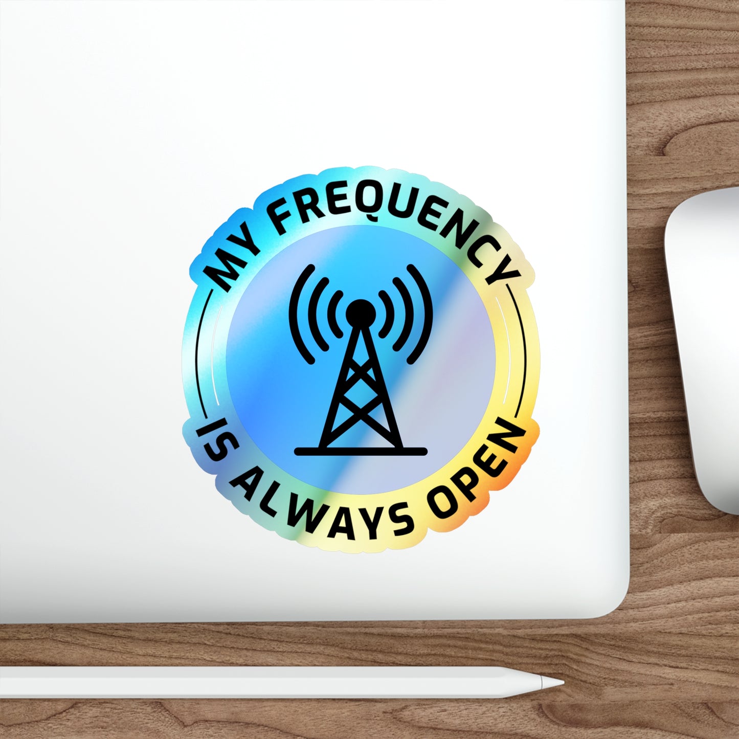 Amateur Ham Radio Operator Stickers Holographic Vinyl Decal - 24/7 Monitoring & Always-On Operators