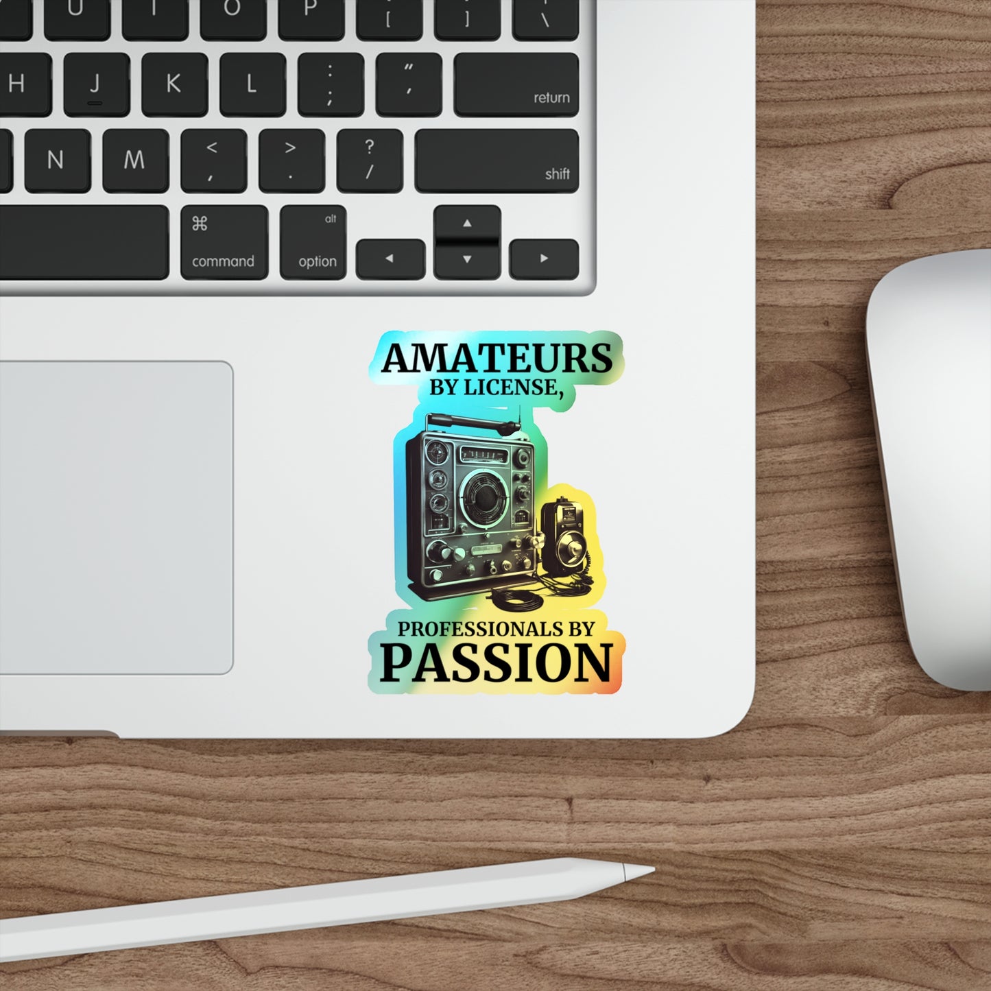 Amateur Ham Radio Operator Stickers Holographic Vinyl Decal - Licensed Operators & Radio Enthusiasts