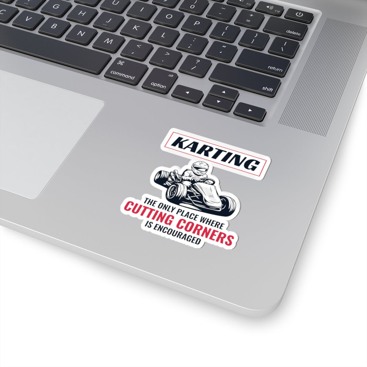 Go Kart Racing Stickers Vinyl Karting Cutting Corners Decal for Helmet & Car