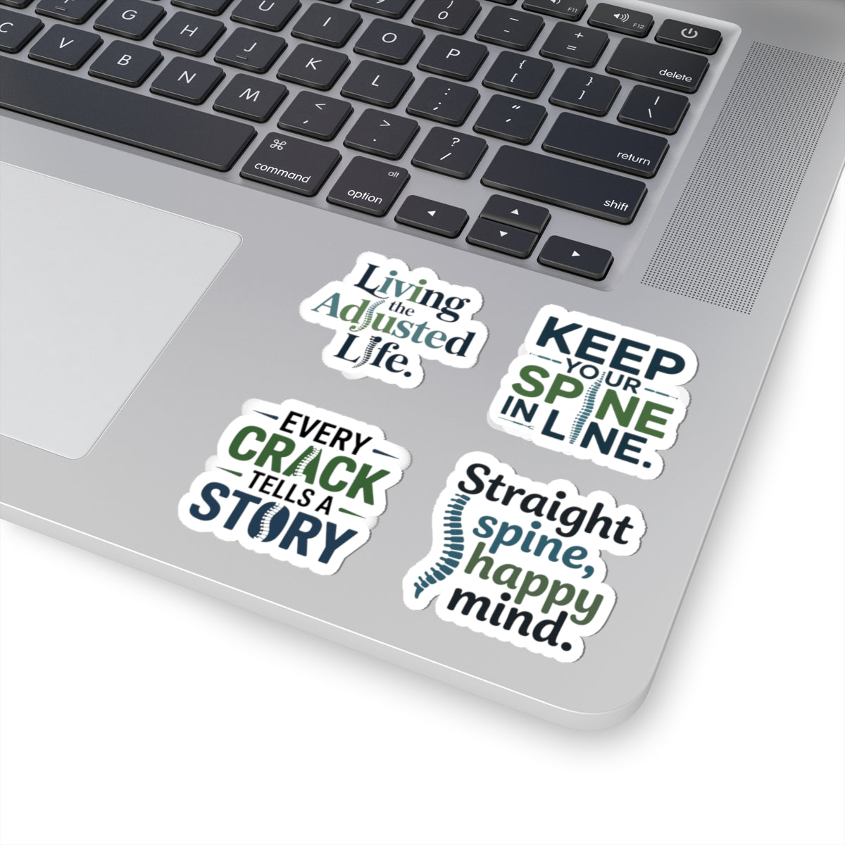 Chiropractor Sticker Pack – 4 PCS Inspirational Spine Health Decals for Chiropractic Doctors Clinic Staff