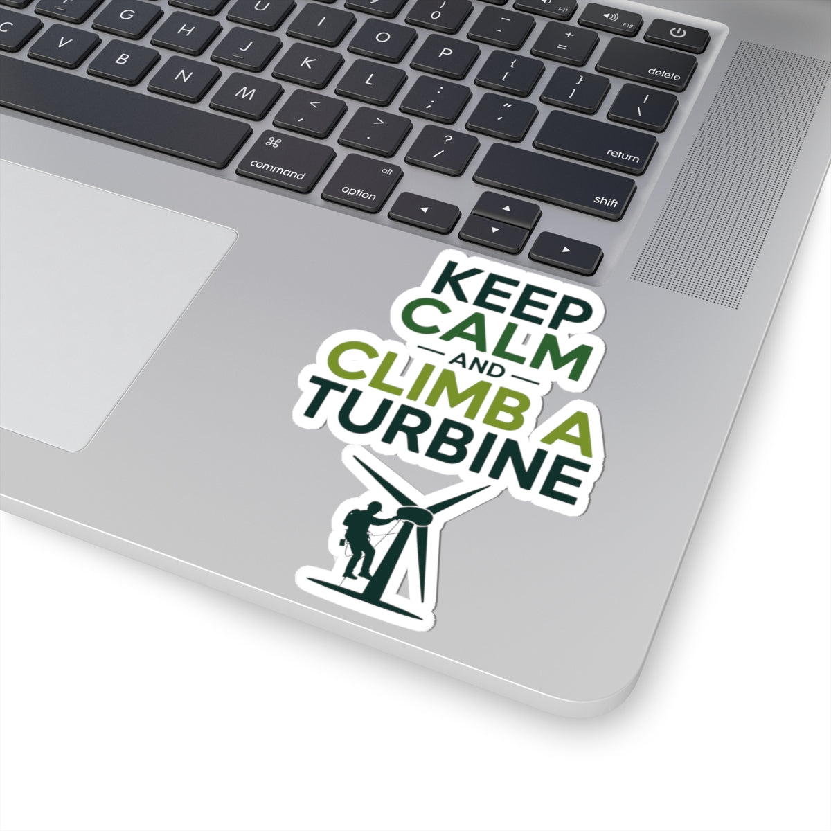Wind Turbine Tech Sticker - Keep Calm Climb Turbine Vinyl Decal for Technicians