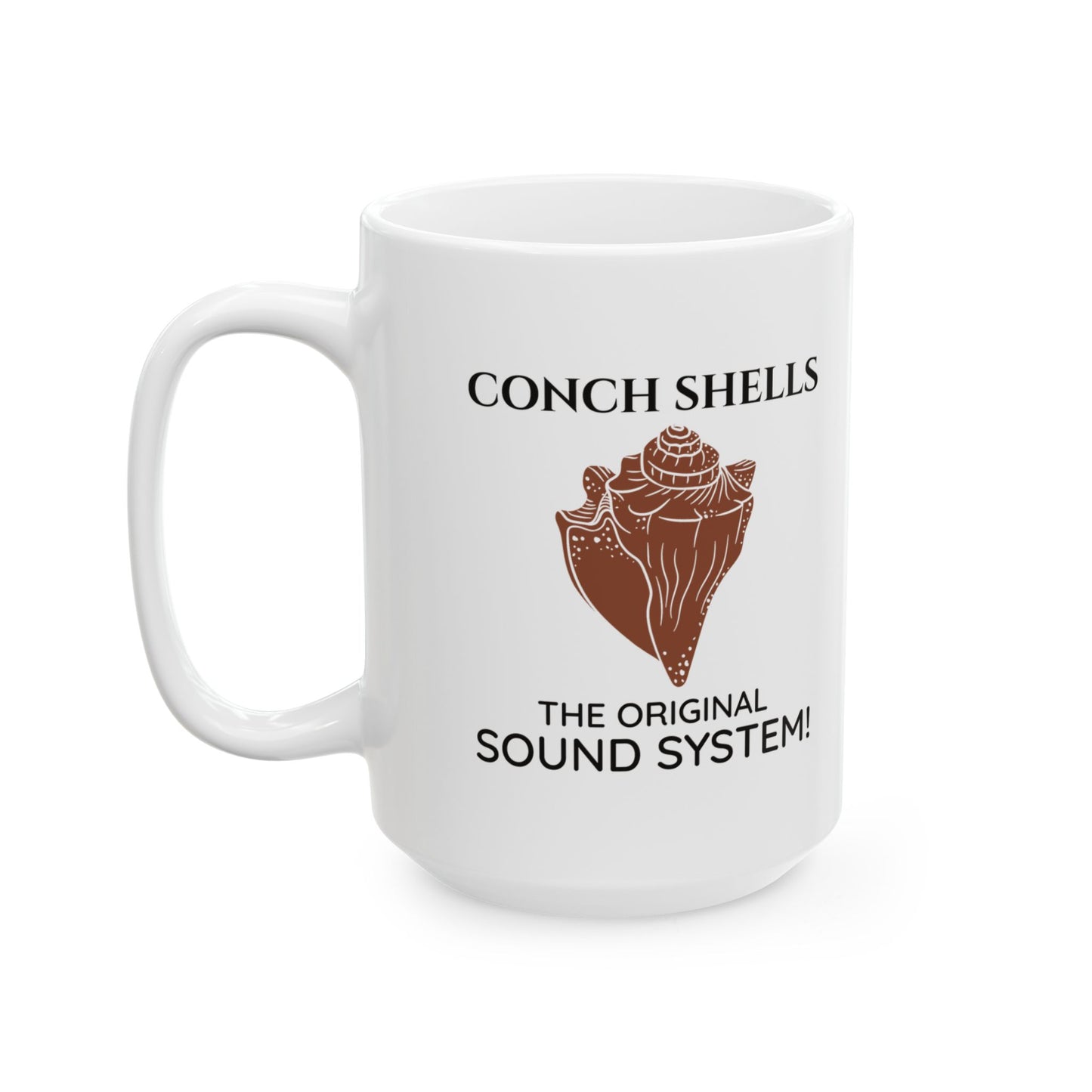 Conch Shell Mug for Beach Audio Fans and Coastal Collectors