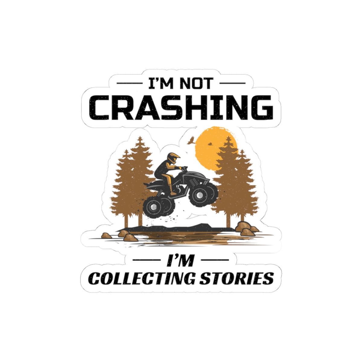 ATV Sticker Vinyl Quad Bike Motocross Racing | Off-Road Night Rider Decal for Adventure Enthusiasts