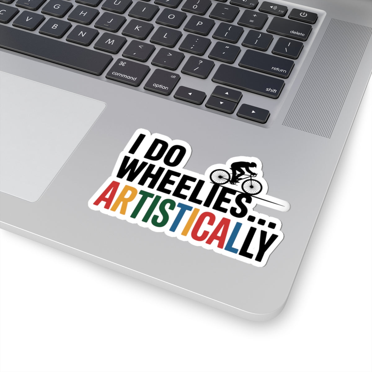 Artistic Wheelies Cycling Sticker - Balance Bike Show Vinyl Decal for Rhythmic Gymnastic Athletes, Performers, Coach