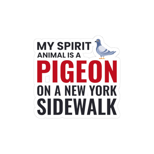 NYC Pigeon Sticker - Urban Spirit Animal Vinyl Decal for City Wildlife Lovers