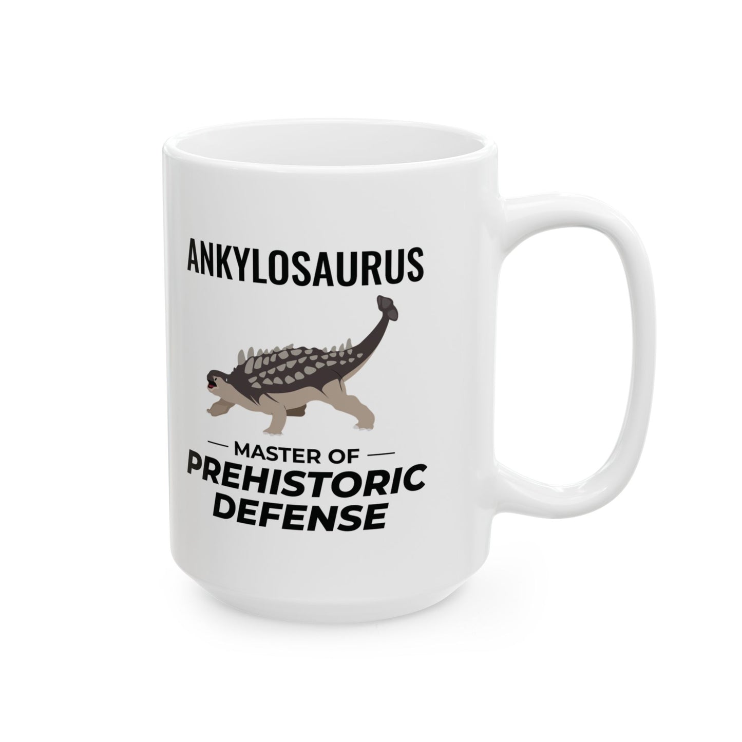 Taza con fósil de dinosaurio Ankylosaurus: defensa prehistórica para entusiastas de la paleontología 