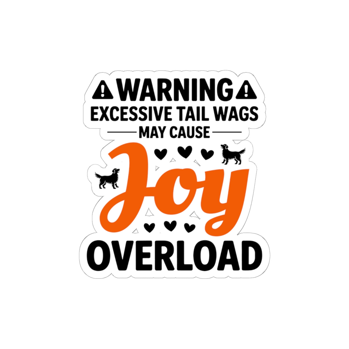 Golden Retriever Tail Wags Sticker - Funny Dog Warning Vinyl Decal for Pet Owners Animal Lovers Breed Enthusiasts