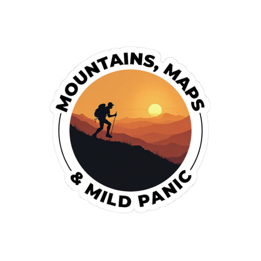 Adventure Mood Sticker - Mountain Humor Vinyl Decal for Hikers & Climbers