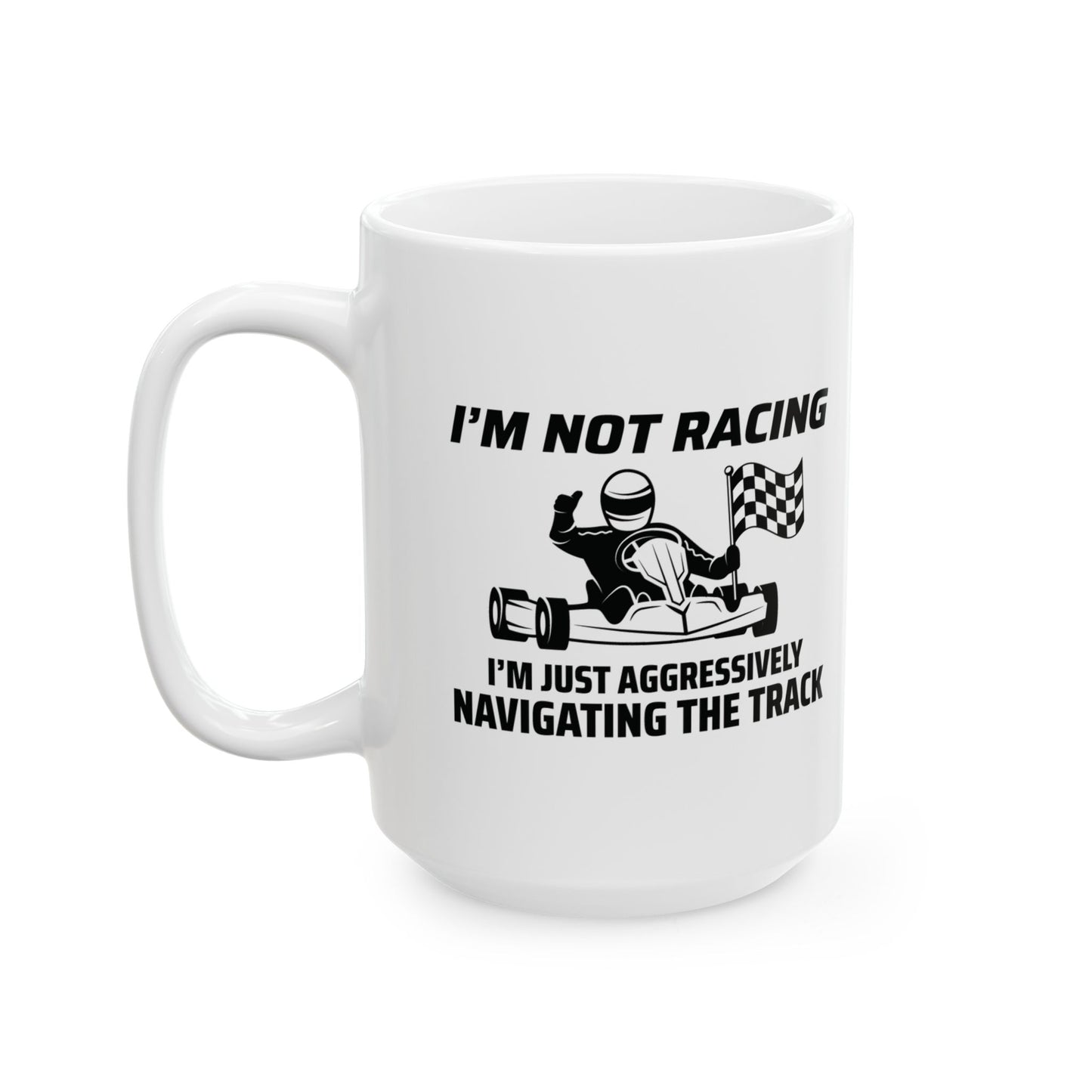 Go Kart Racing Mug Funny Racer Gift – Karting Enthusiast Coffee Cup