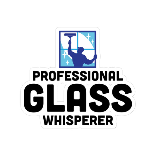 Window Cleaner Sticker - Glass Whisperer Vinyl Decal for Professionals & Technicians