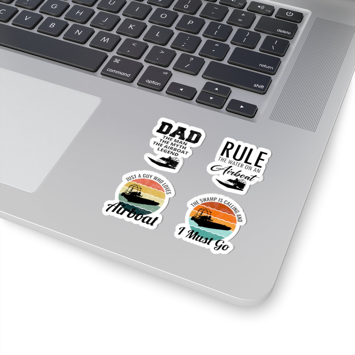 Airboat Dad Sticker Pack – 4 PCS Funny Legend Retro Decals for Swamp Boat Dads Airboat Enthusiasts