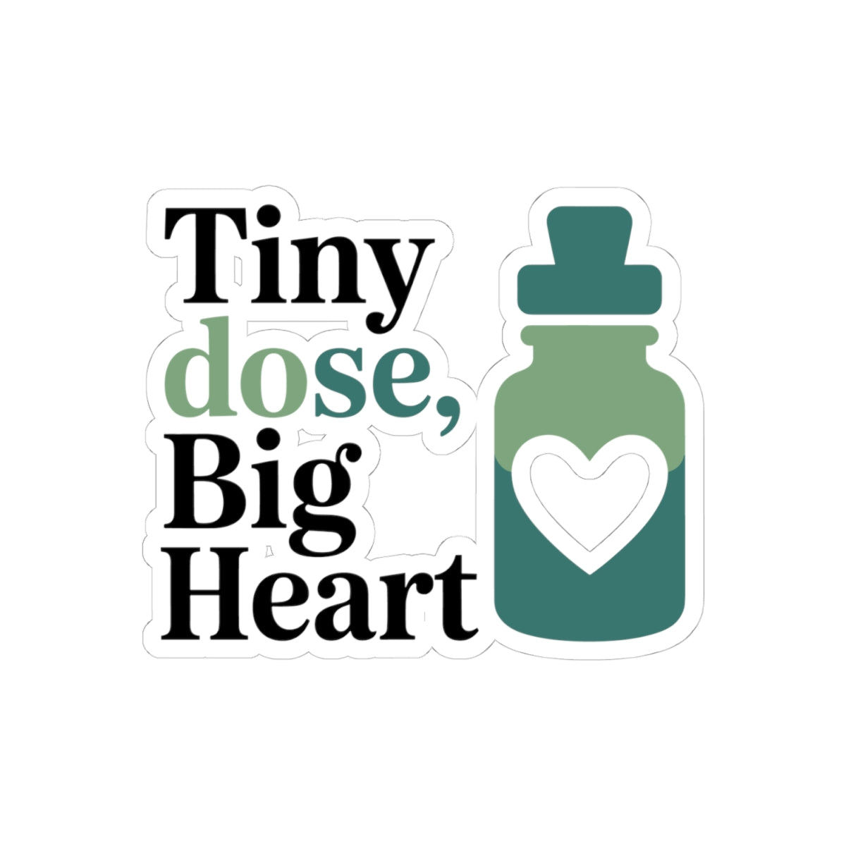 Homeopathy Compassion Sticker - Gentle Dose Care Vinyl Decal for Homeopaths, Natural Healers