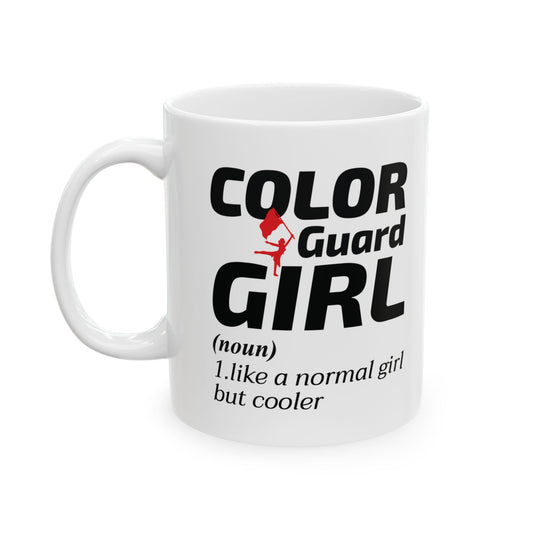 Color Guard Girl Mug | Flag Team Dance Performance Marching Band Gift