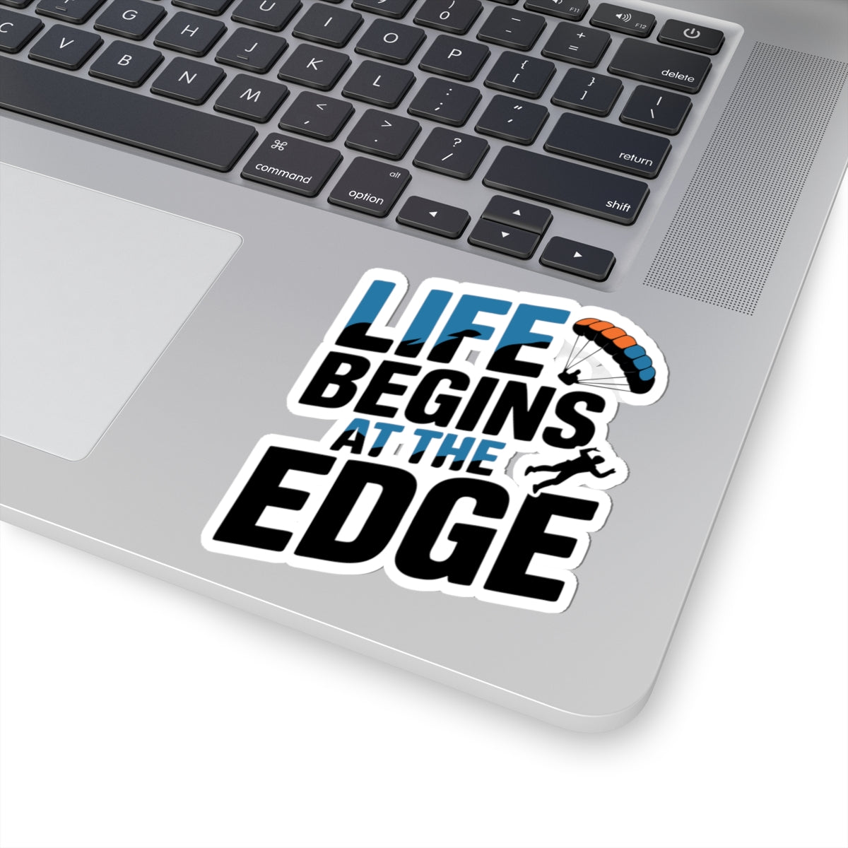 BASE Jumping Sticker – Inspirational Edge Quote Decal for Skydivers Extreme Sports Thrill Seekers