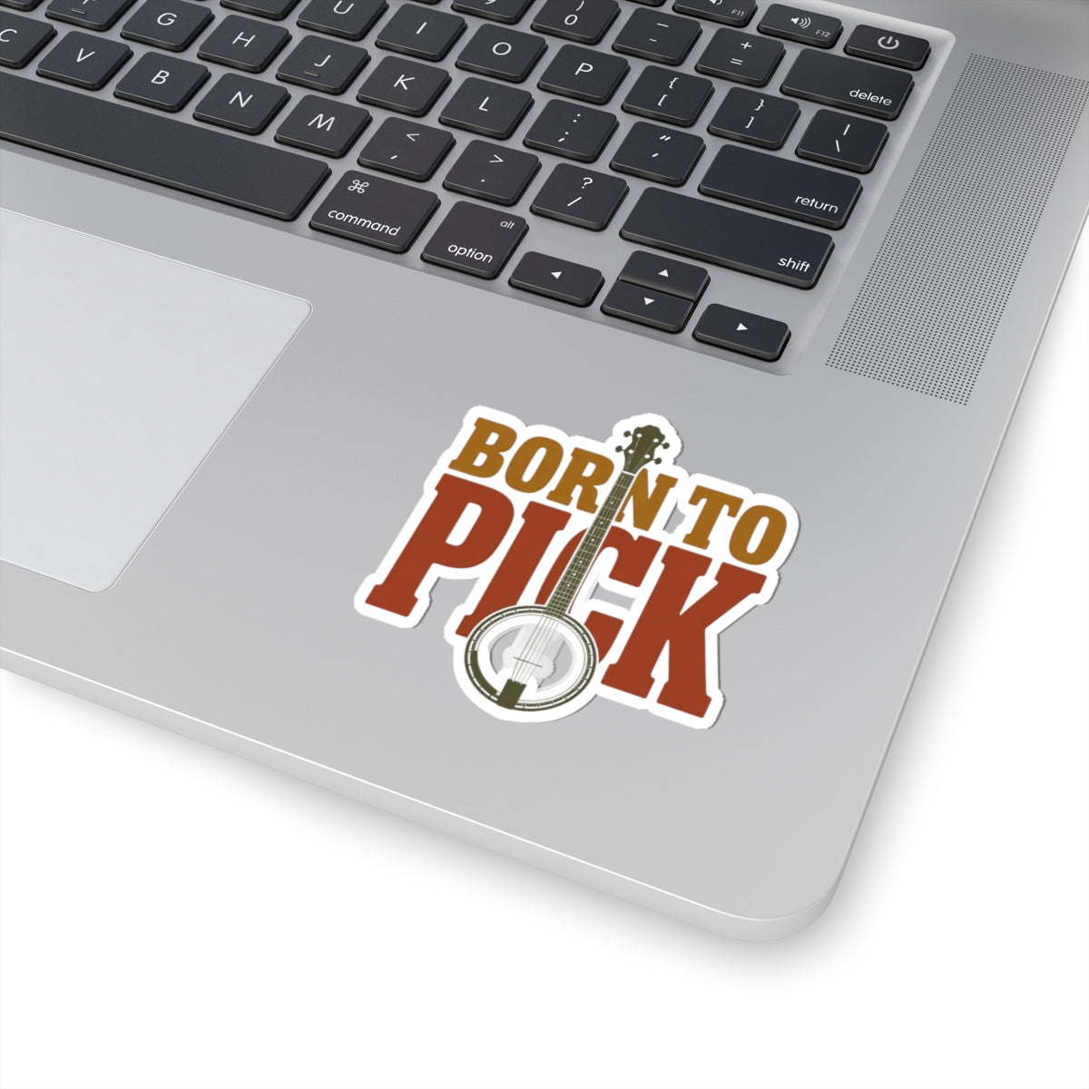Banjo Sticker – Bold Vintage Identity Decal for Bluegrass Musicians Born to Pick Five-String Instrument Lovers
