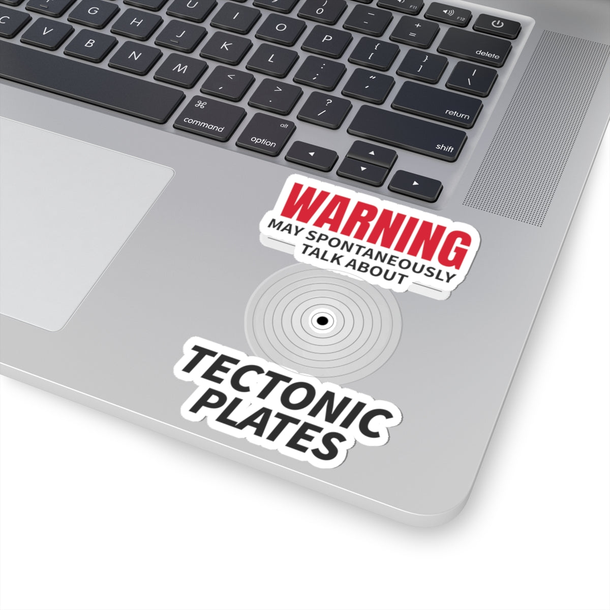 Tectonic Talk Warning Sticker - Geology Humor Decal for Geographers