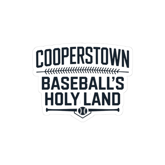 Cooperstown Baseball Sticker - NY Sports Vintage Vinyl Decal for Baseball Fans Helmets Bats Equipment Decor