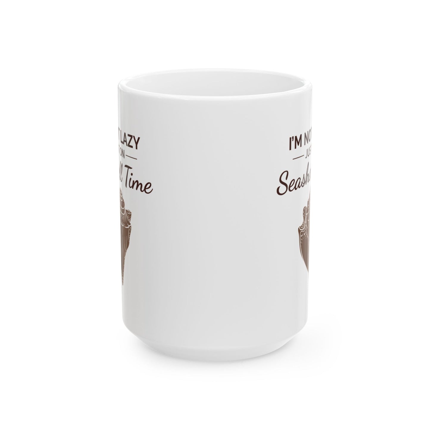 Seashell Time Mug, Conch Shell, Beach Lover Gift