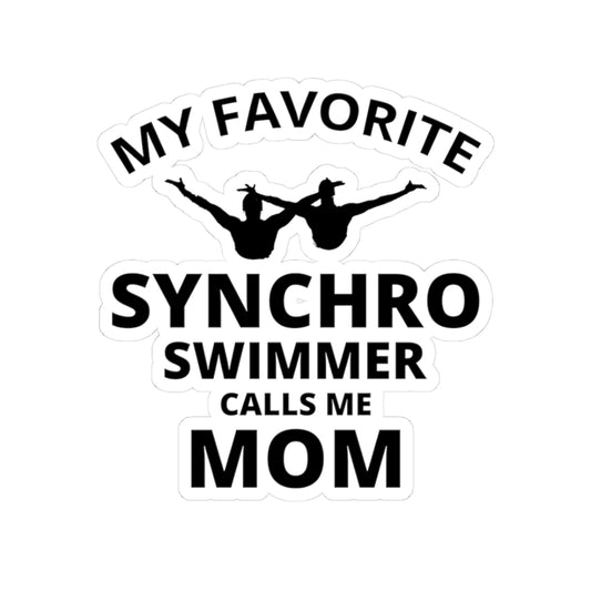 Synchro Mom Sticker - Synchronized Swimming Vinyl Decal for Water Sports Fans