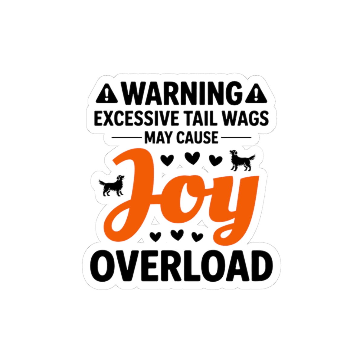 Golden Retriever Tail Wags Sticker - Funny Dog Warning Vinyl Decal for Pet Owners Animal Lovers Breed Enthusiasts