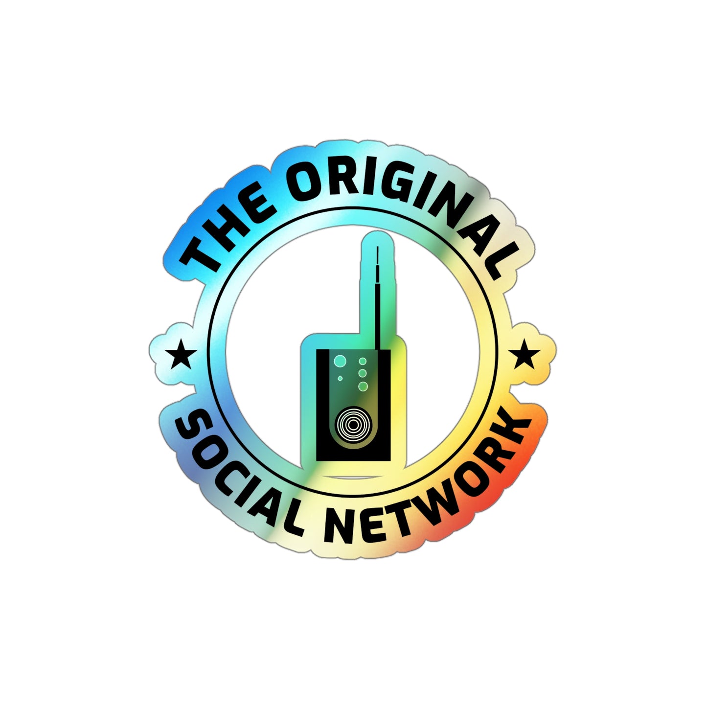 Amateur Ham Radio Operator Stickers Holographic Vinyl Decal - QSO Conversations & Radio Community