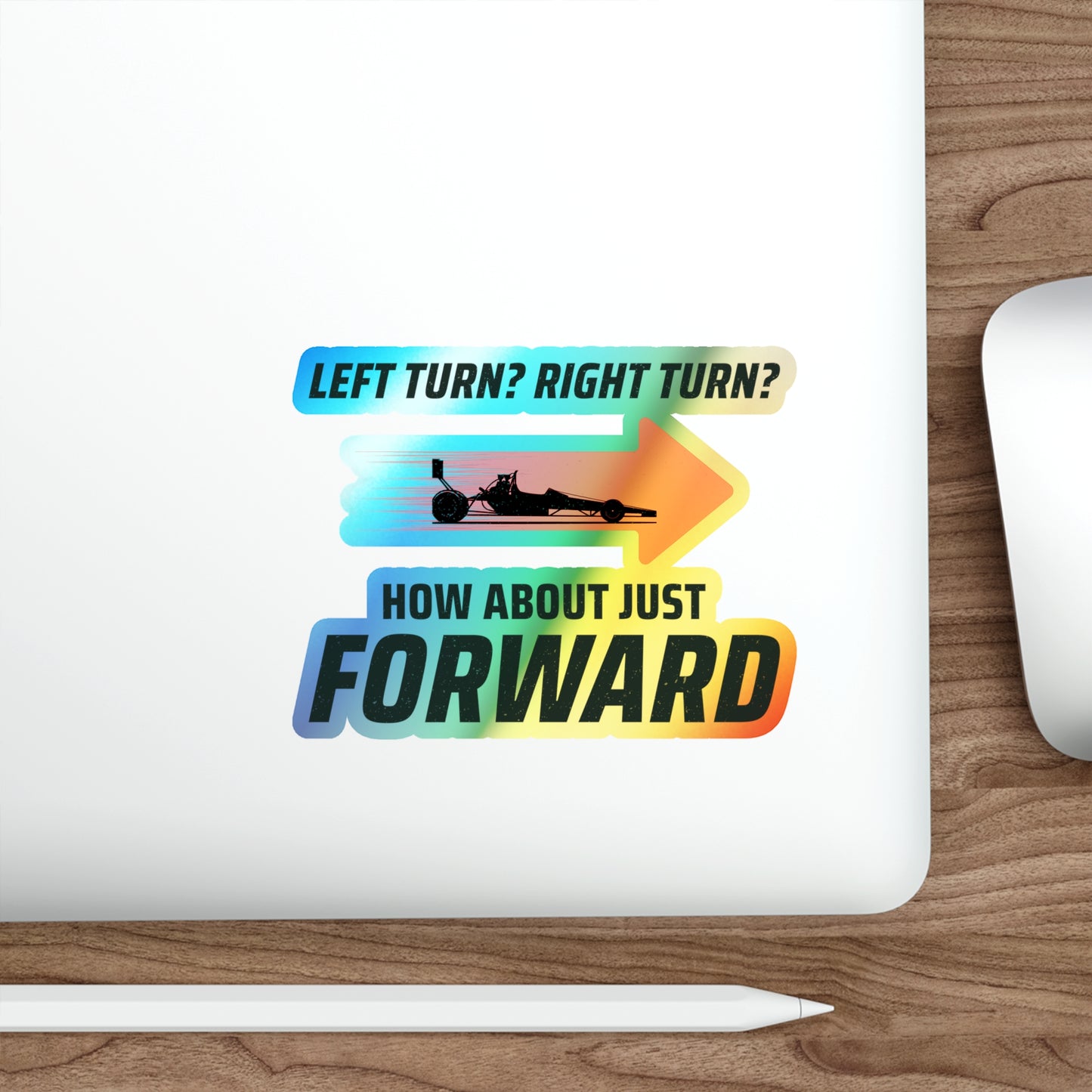 Dragster Drag Racing Holographic Stickers Vinyl – Straight Line Speed Decal for Track Dominators