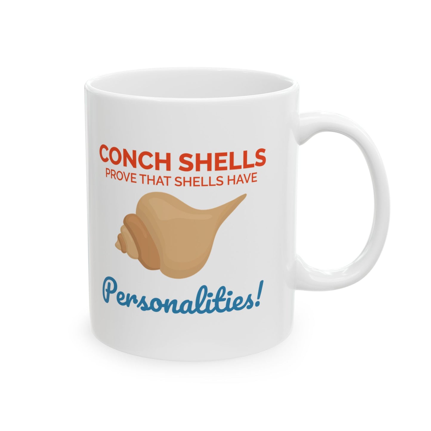 Conch Shell Mug for Shell Collectors and Marine Biologists