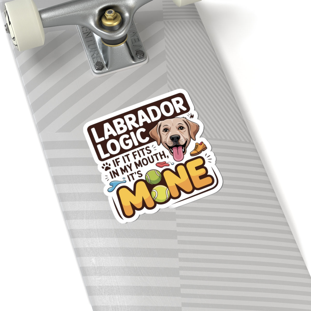 Funny Labrador Dog Sticker - Labrador Logic If It Fits Vinyl Decal for Pet Owners Dog Lovers Trainers