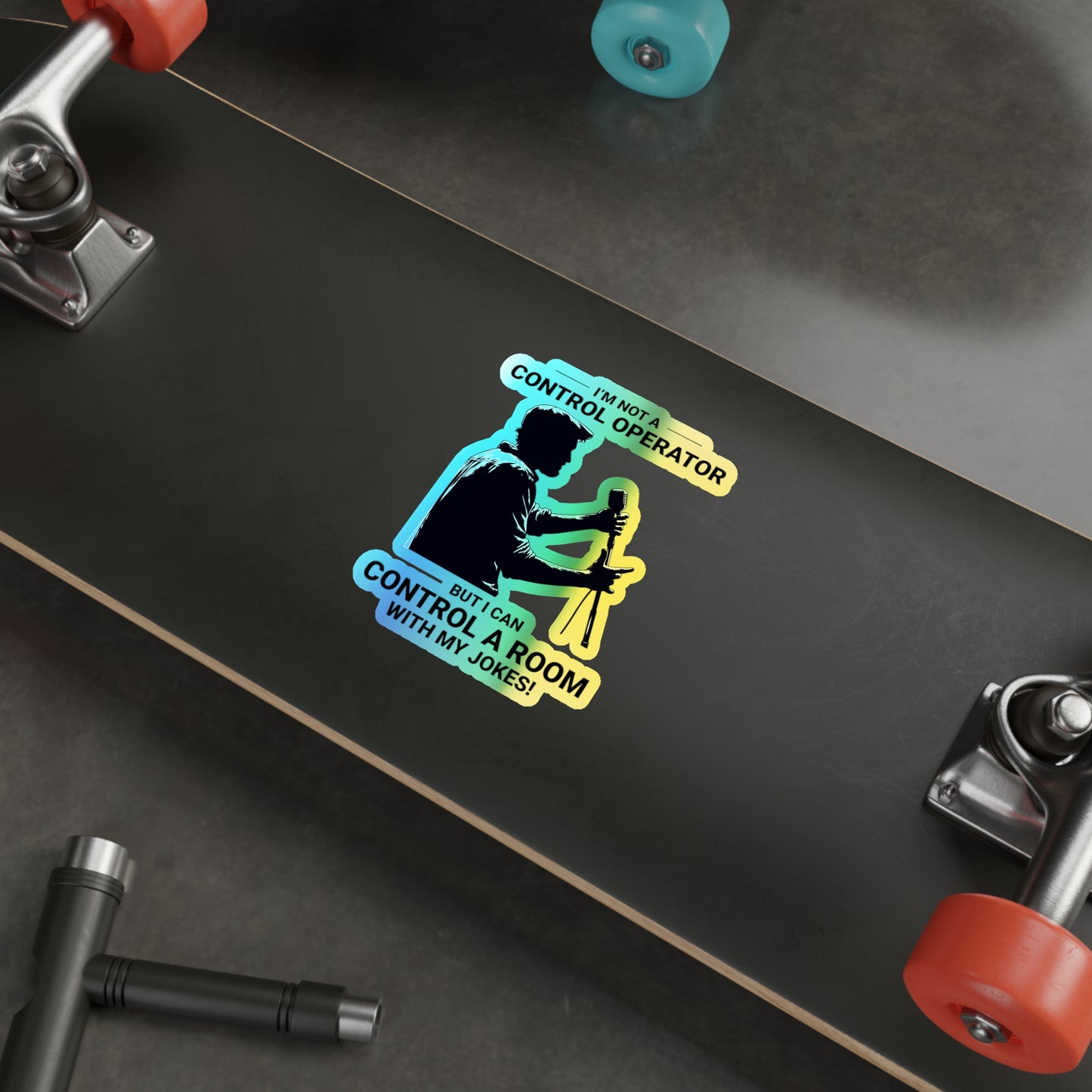 Amateur Ham Radio Operator Stickers Holographic Vinyl Decal - QSO Humor & Radio Comedian