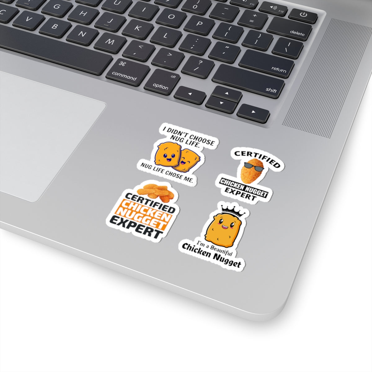 Chicken Nugget Sticker Pack – 4 PCS Cute Funny Food Decals for Nugget Fans Kids Teens