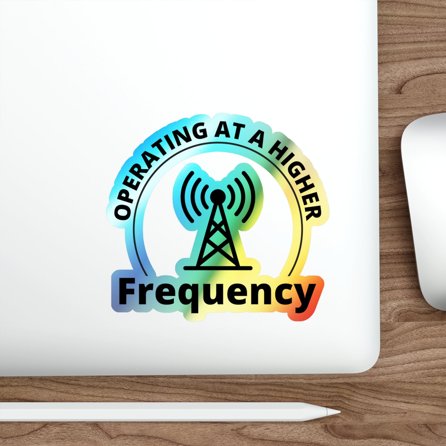 Amateur Ham Radio Operator Stickers Holographic Vinyl Decal - HF Bands & High-Frequency Ops