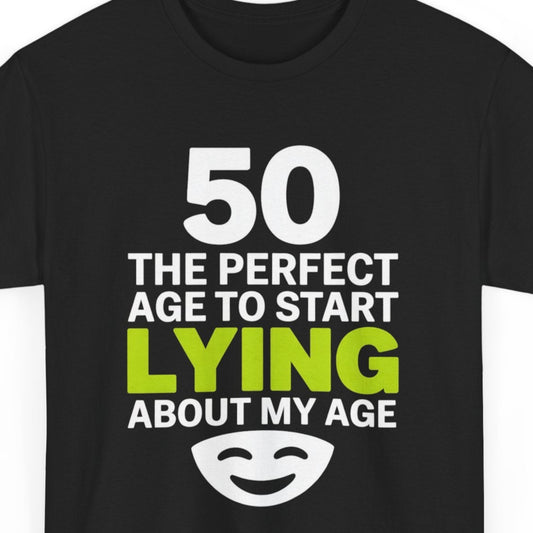 Funny 50th Birthday T-Shirt - 'Perfect Age for Creative Age Math' Humor Tee