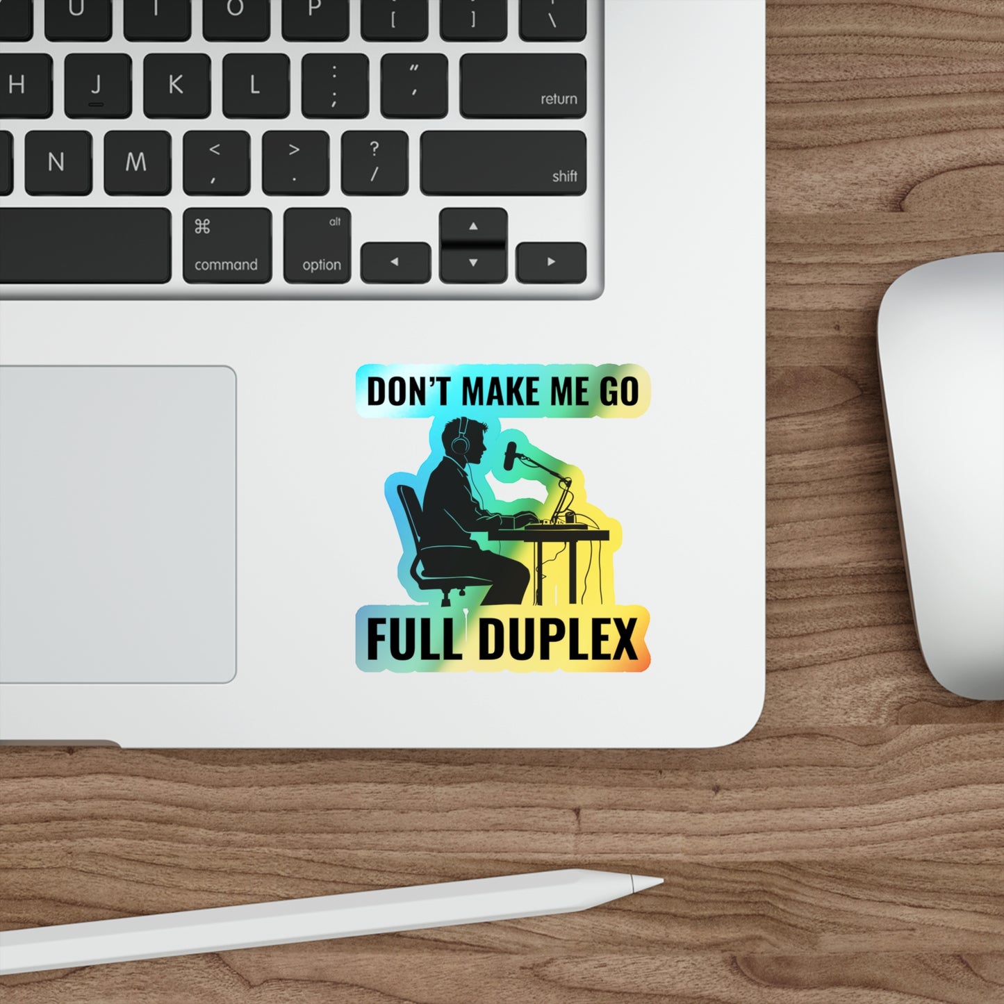 Amateur Ham Radio Operator Stickers Holographic Vinyl Decal - Duplex Mode & Advanced Comms