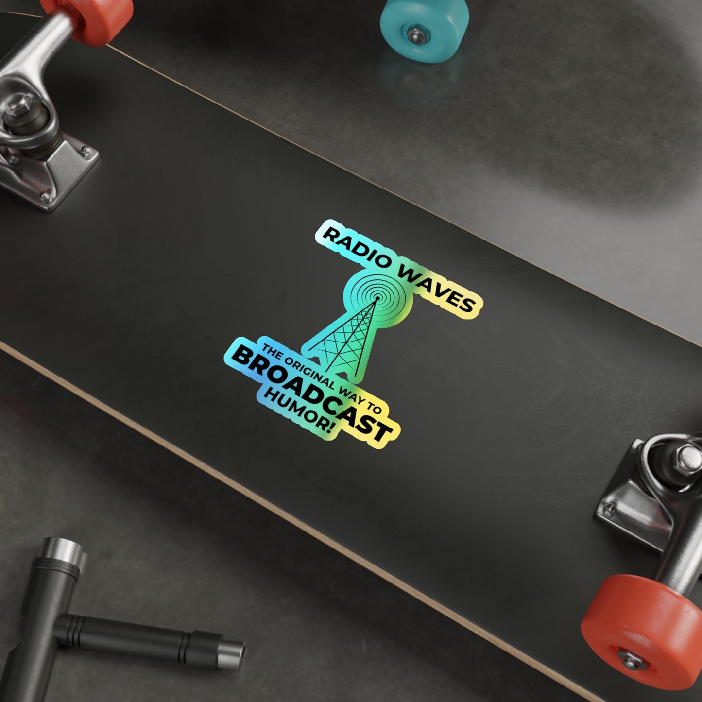 Amateur Ham Radio Operator Stickers Holographic Vinyl Decal - Airwave Humor & QSO Comedy