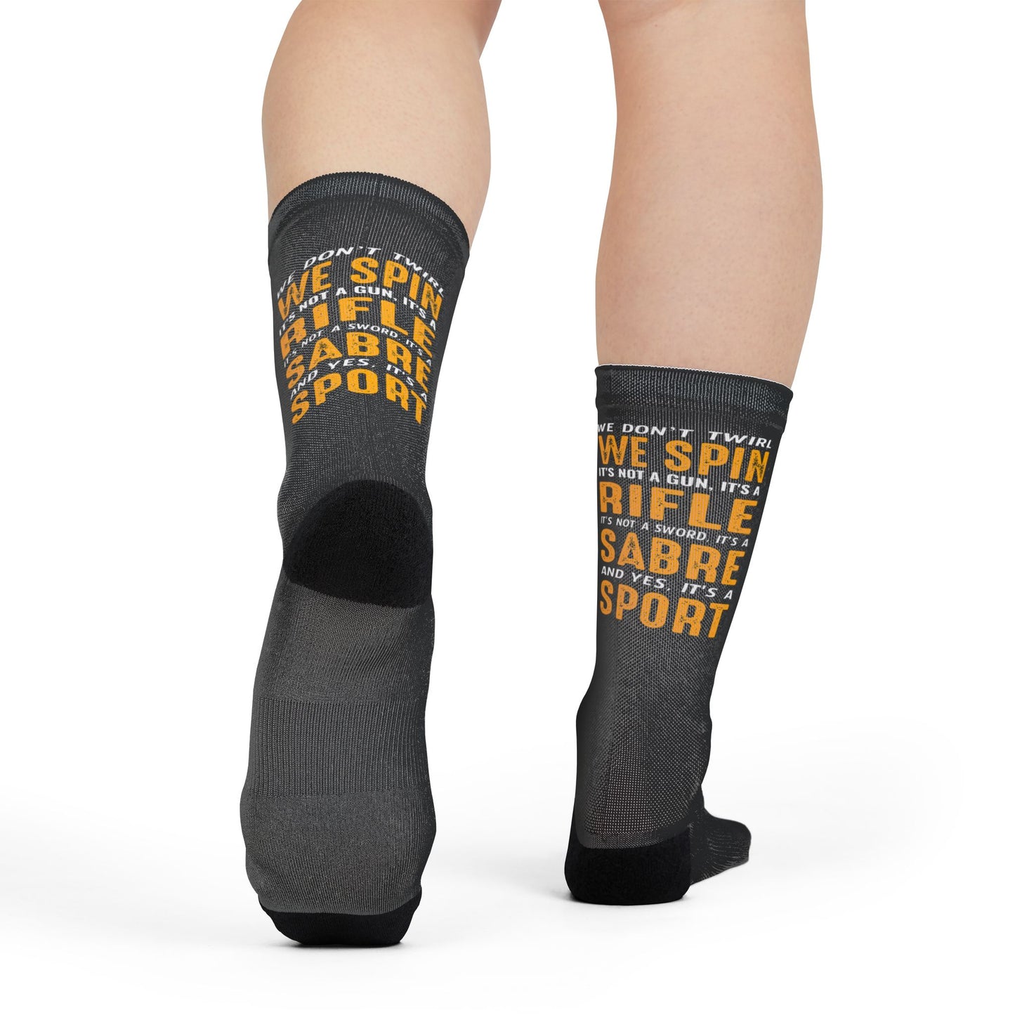 Color Guard Socken – Entwickelt für Künstler und Marschteams, „Wir wirbeln nicht, wir drehen uns“ 