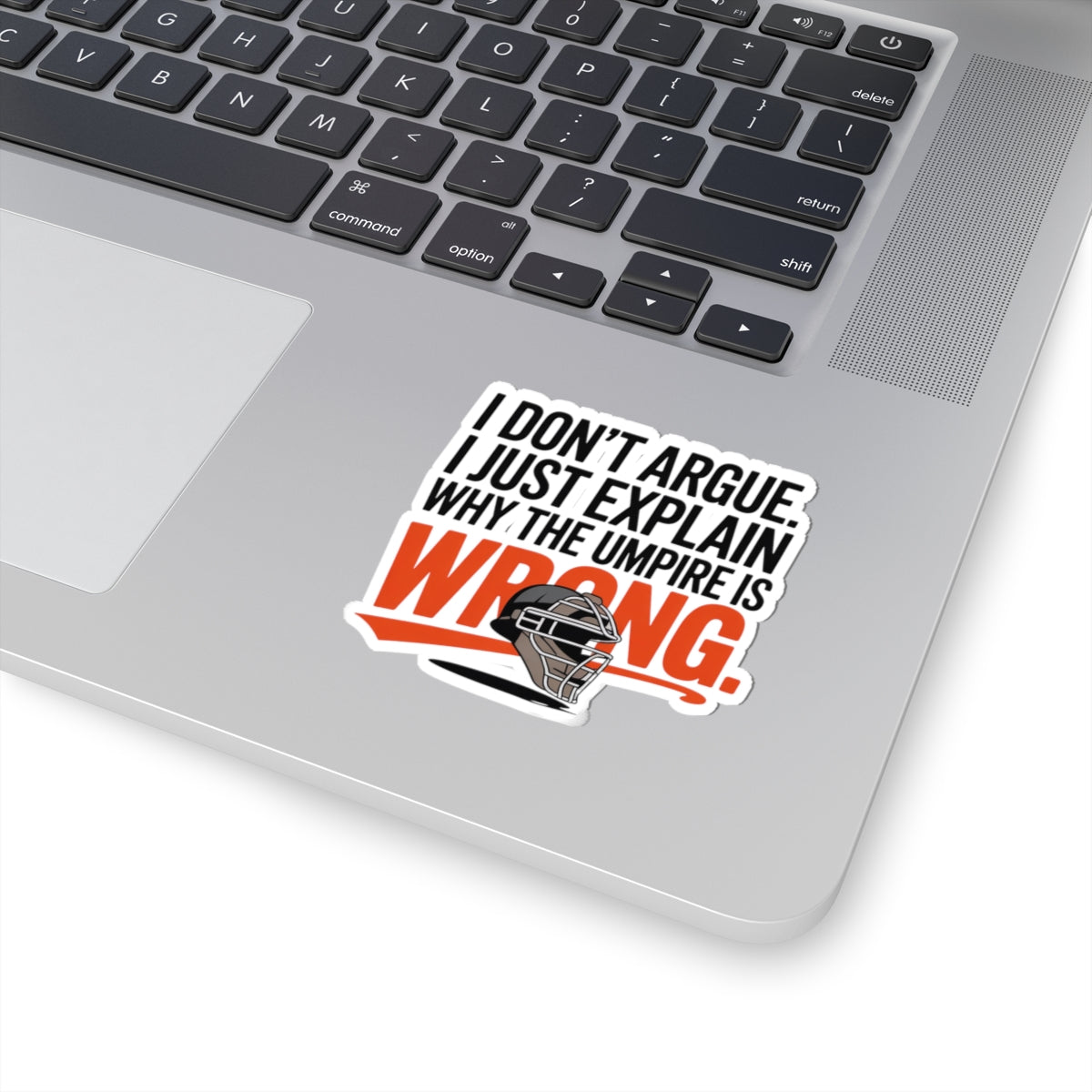 Baseball Pitcher Sticker – Funny Umpire Dispute Humor Decal for Pitchers Travel Ball Athletes