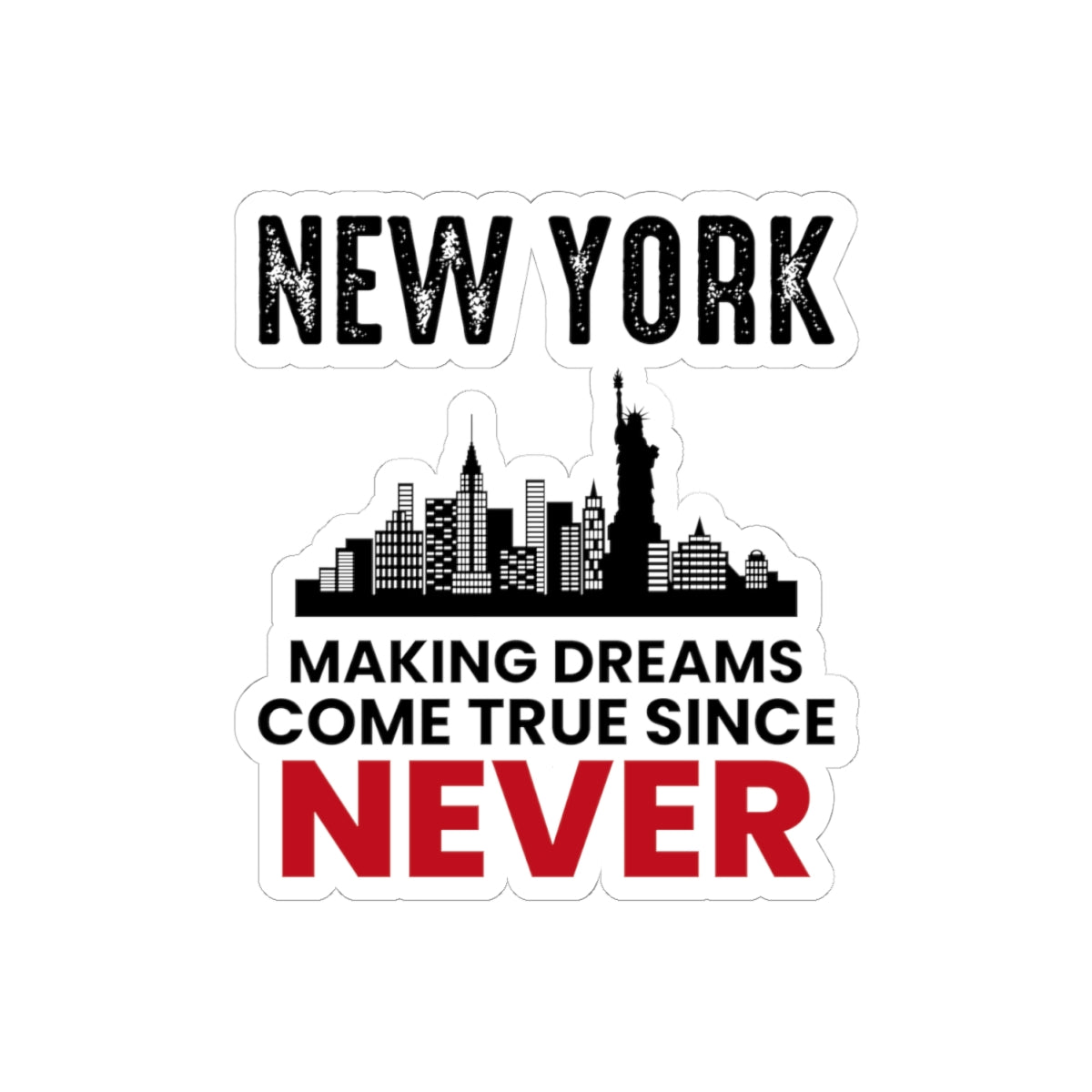 NYC Reality Check Sticker - Brutally Honest City Sarcasm Vinyl Decal for Urban Survivors