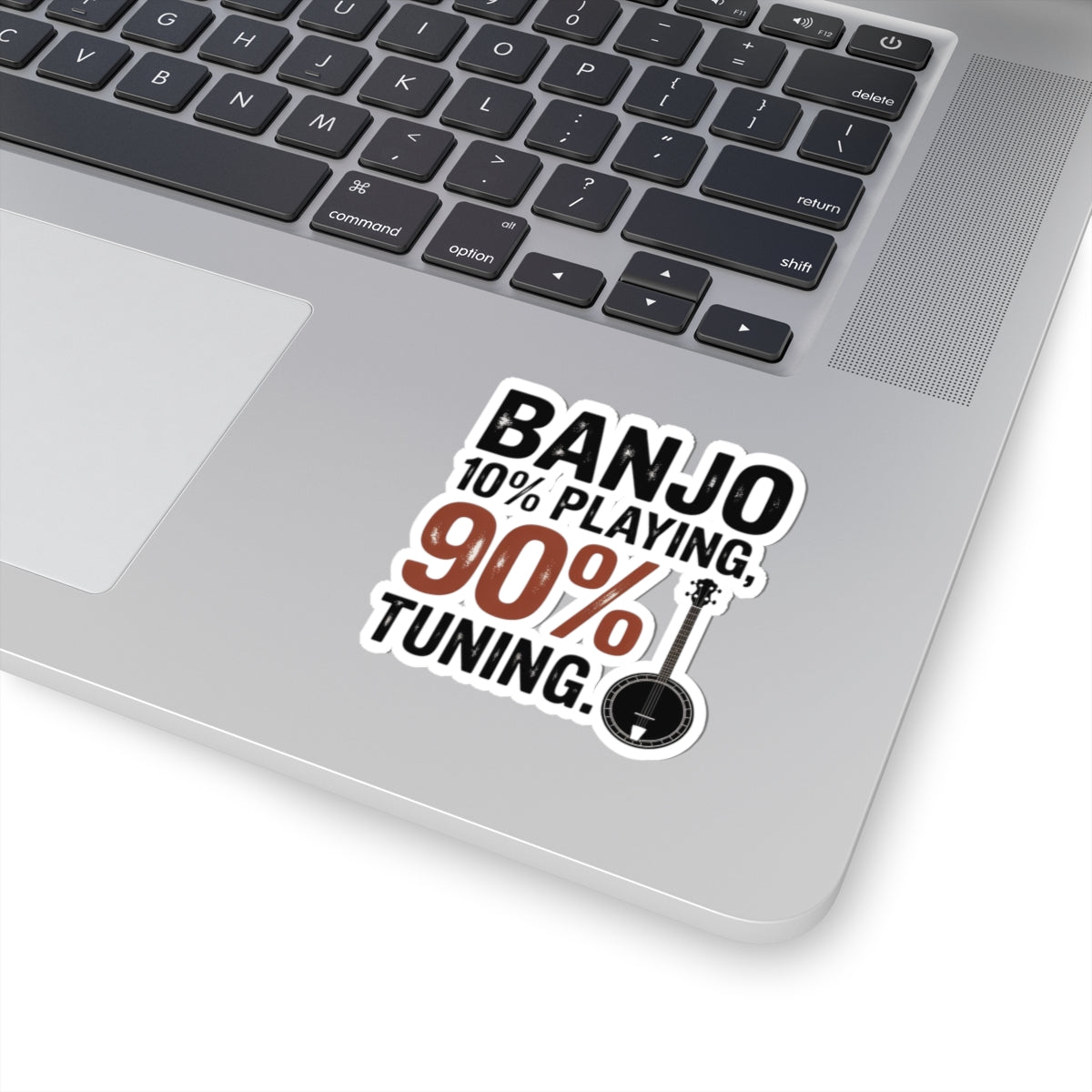 Banjo Sticker – Funny Tuning Humor Bold Decal for Bluegrass Musicians Five-String Instrument Players