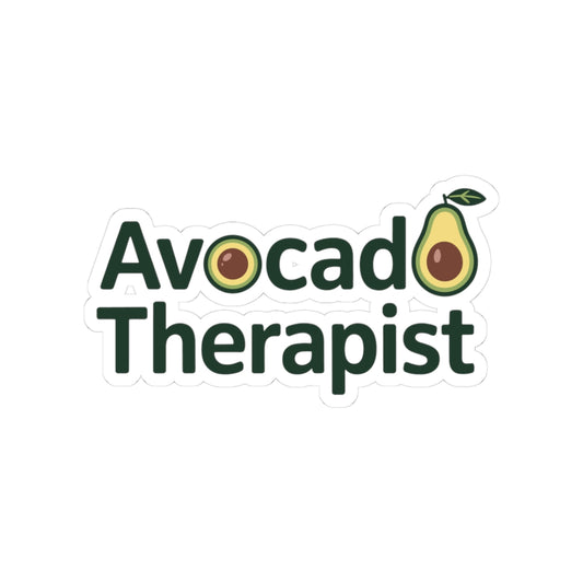 Avocado Therapist Sticker - Food Humor Vinyl Decal for Dietitians, Counselors, Nutritionists