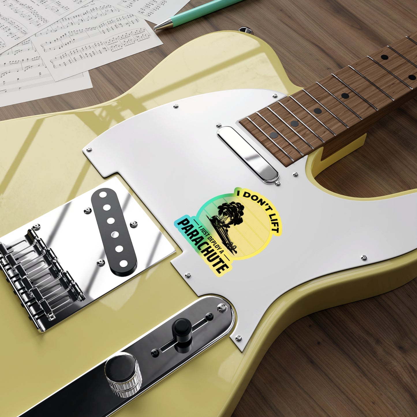 Dragster Drag Racing Holographic Stickers Vinyl – Parachute Launch Humor for Speed Race Fans