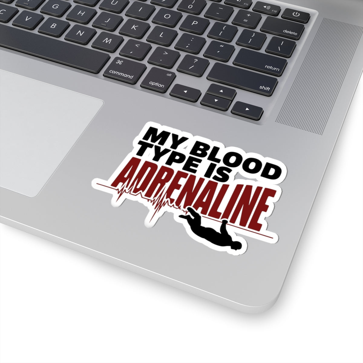BASE Jumping Sticker – Bold Adrenaline Heartbeat Quote Decal for Extreme Sports Fans Thrill Seekers