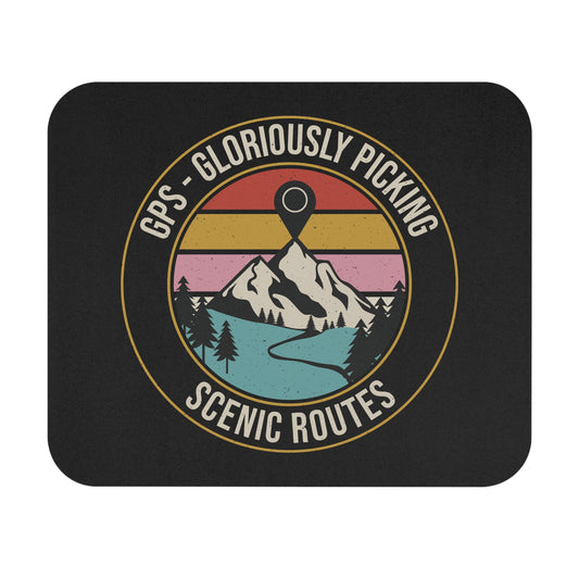 GPS Adventure Outdoor Mouse Pad - Navigation Non-Slip Rubber Base for Hikers & Explorers