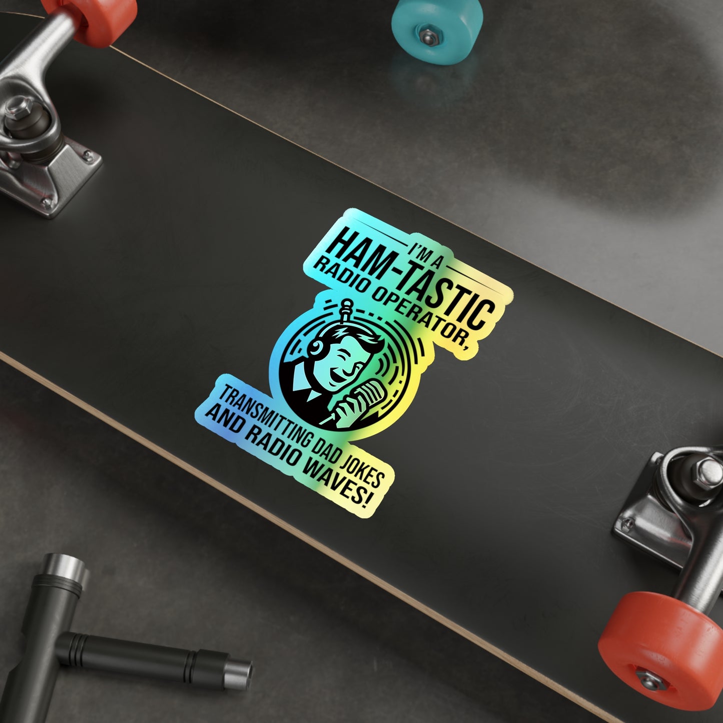 Amateur Ham Radio Operator Stickers Holographic Vinyl Decal - QSO Humor & Airwave Fun