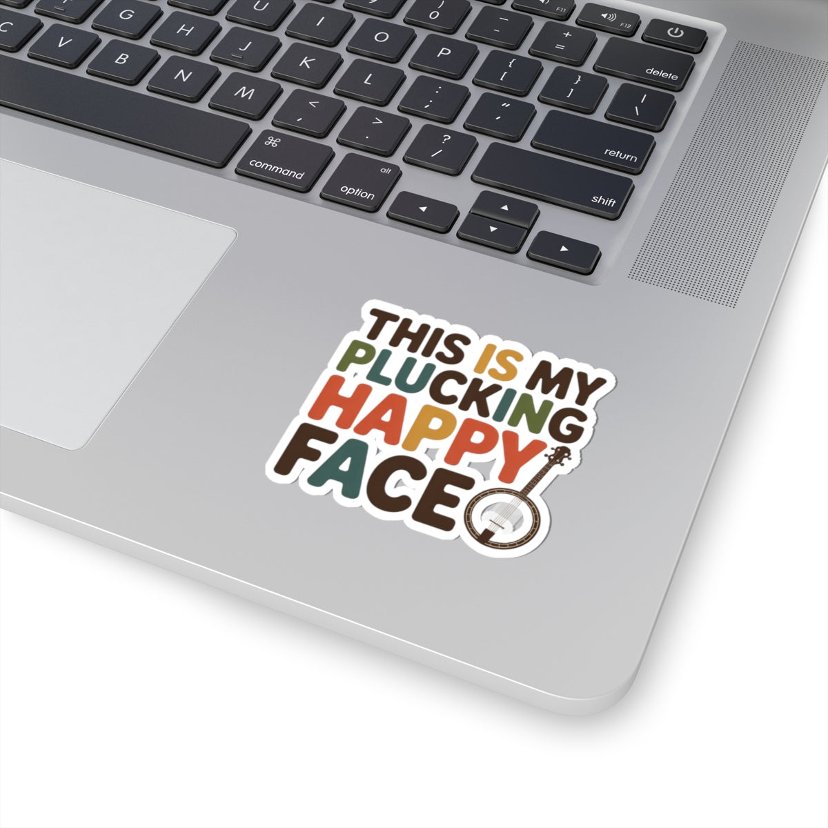 Banjo Sticker – Colorful Retro Pun Humor Decal for Bluegrass Musicians Five-String Instrument Lovers