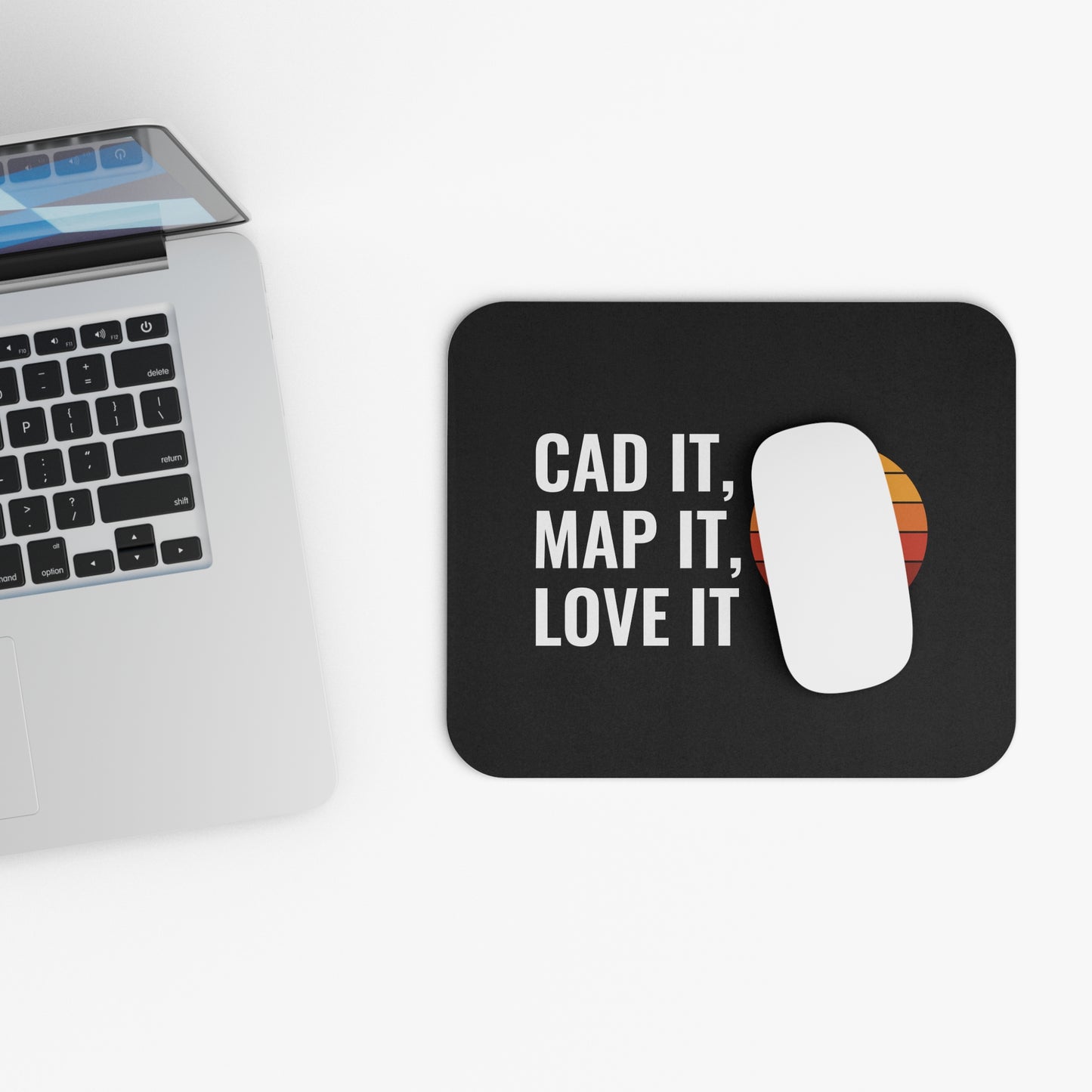 CAD Mapping Engineering Mouse Pad - Surveying Non-Slip Rubber Base for Designers & Geomatics Professionals