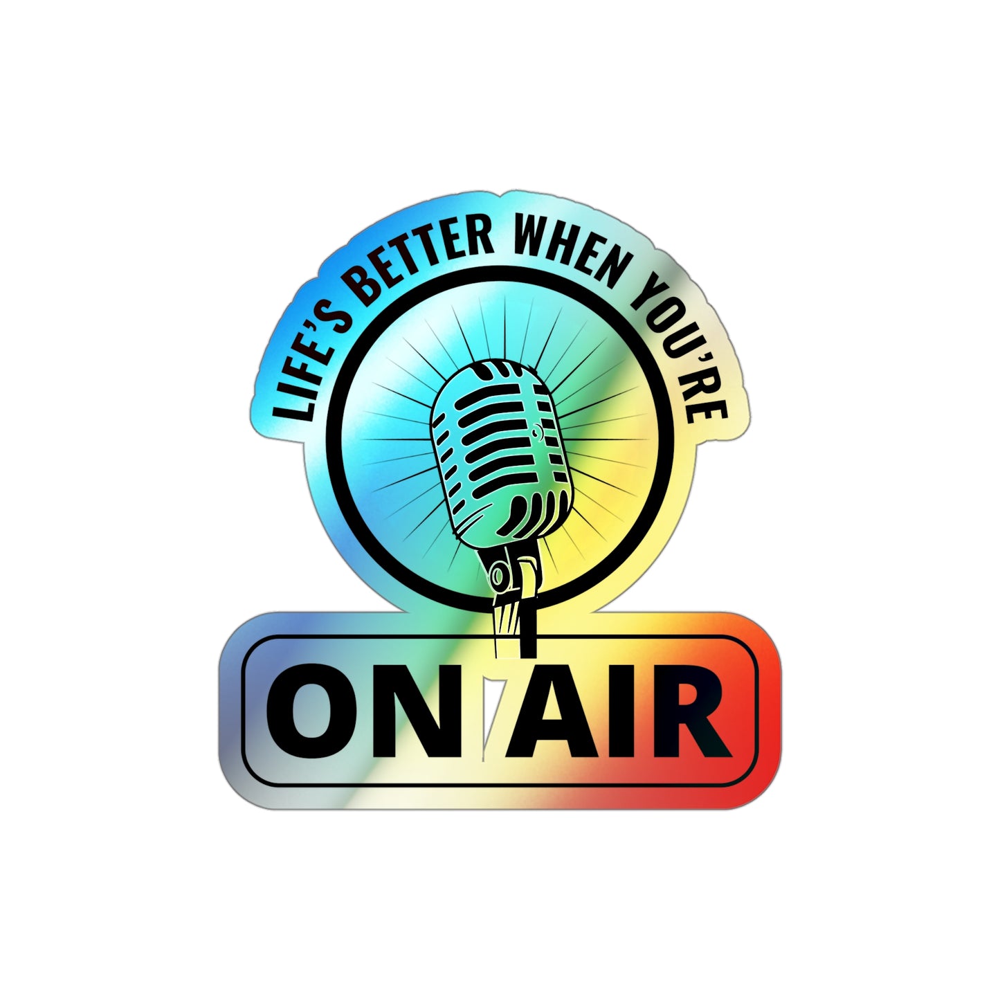 Amateur Ham Radio Operator Stickers Holographic Vinyl Decal - On-Air Lifestyle & Radio Enthusiasts