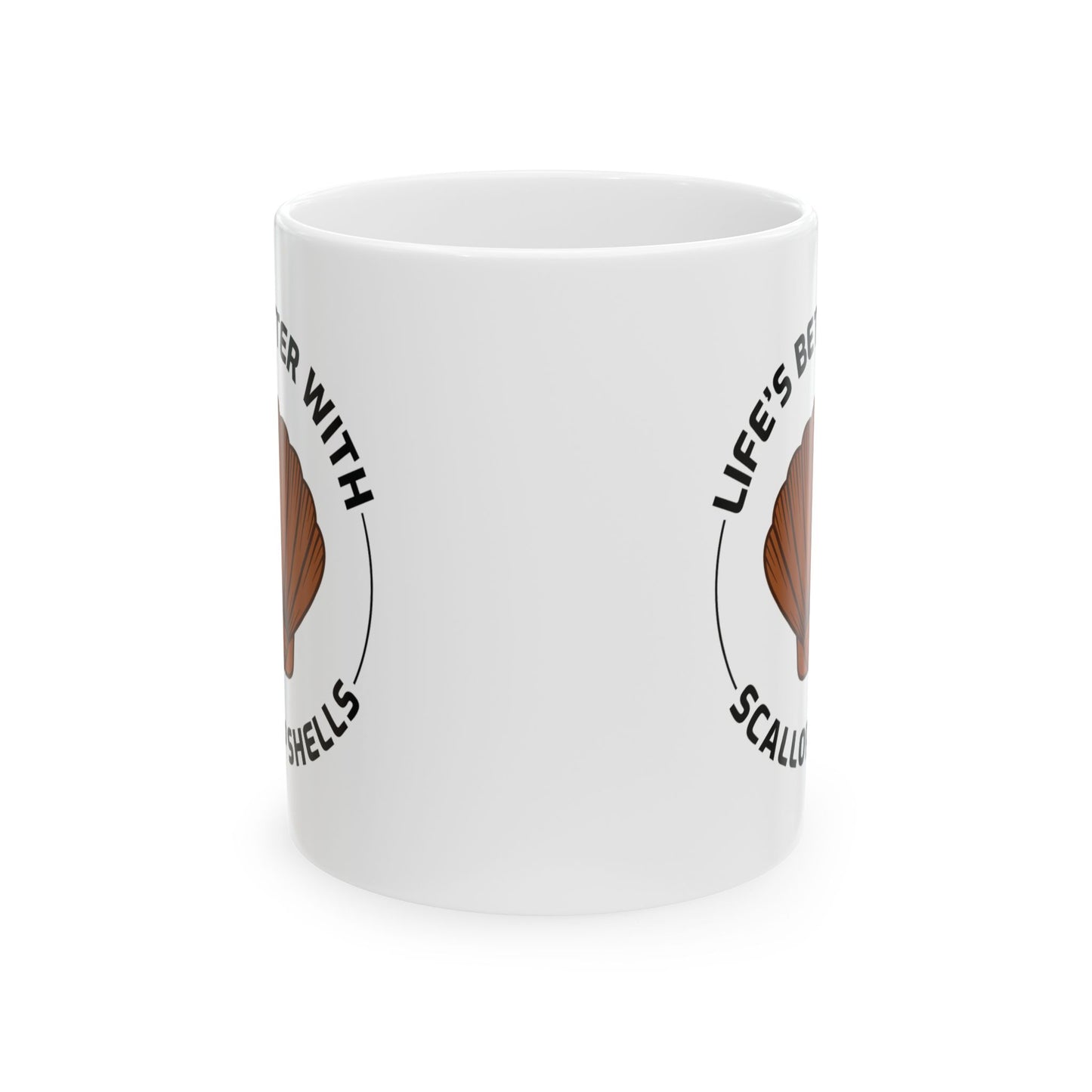 Scallop Shell Mug, Ocean Lover, Beach Life Gift